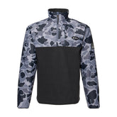 Drake Waterfowl MST Quarter Zip Eqwader front view showing waterproof upper protection