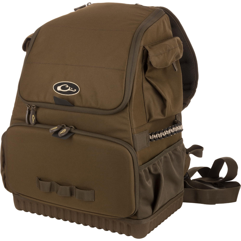 Drake Waterfowl Tree-Hugger Timber Pack with dry compartments for gear in wet timber