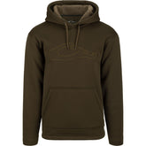 Drake Waterfowl Youth LST Silencer Hoodie front view with soft fleece for all-day warmth.