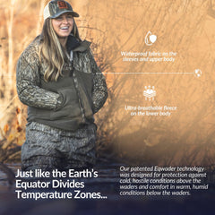 Drake Women's Eqwaderplus Full Zip shows zippered slash pockets for secure storage
