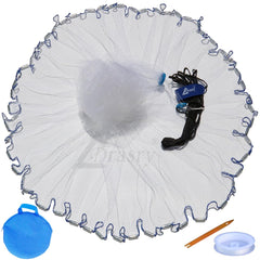 Drasry cast net 38-mesh catching live bait in water efficiently