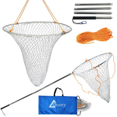 Drasry large collapsible pier net ring for easy transport and quick setup on docks.