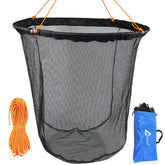 Drasry foldable pier fishing net with aluminum ring