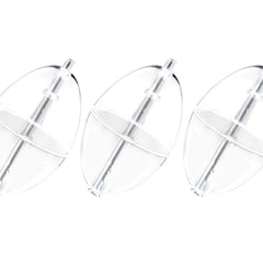Dr.Fish 10 pack transparent oval slip cast floats for fly fishing