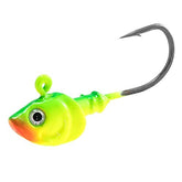 Dr.Fish 10-pack swimbait jig heads with firetiger finish for saltwater lure realism
