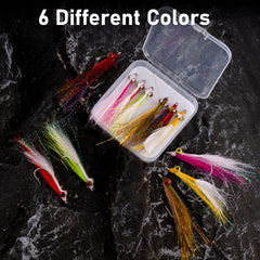 Clouser Minnow fly with weighted dumbbell eyes