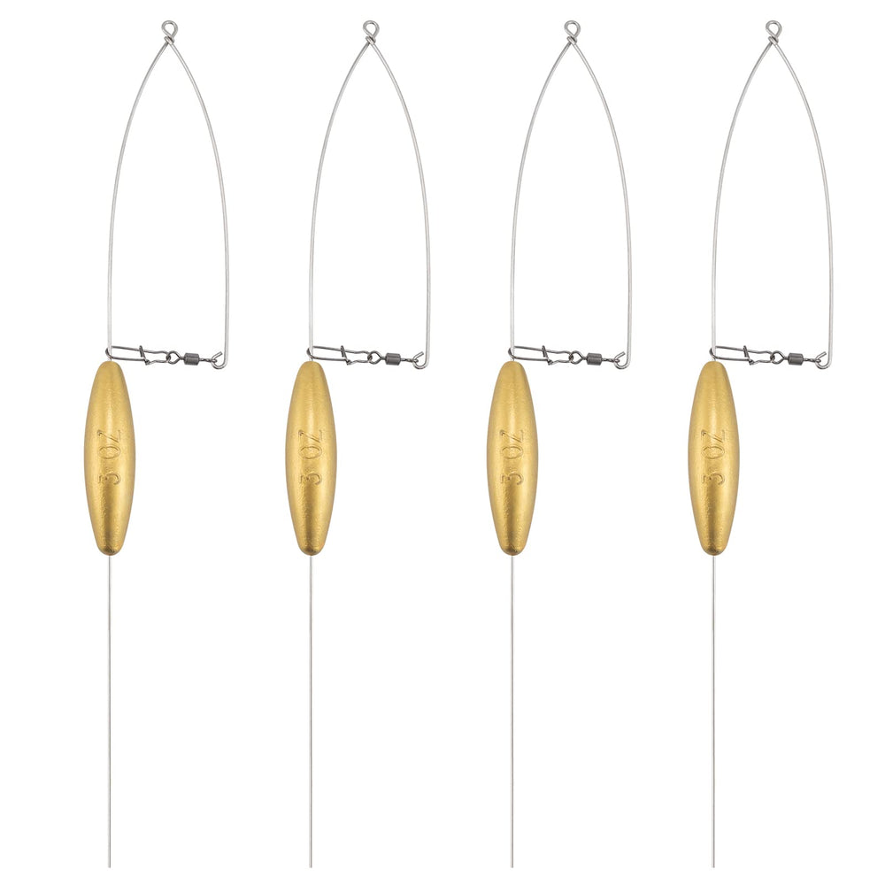 Dr.Fish bottom bouncer 4-pack package for multiple trolling rigs.