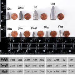 Dr.Fish lead weights bulk 50pc for dependable tackle box replenishment