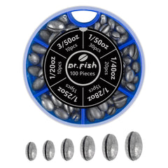 Dr.Fish oval split shot sinkers kit – main image