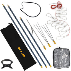 Dr.Fish Spearfishing Kit with 6'5\" fiberglass Hawaiian sling folded for packing