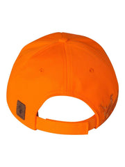 DRI Duck Blaze Quail Cap back closure with adjustable hook-and-loop fit.