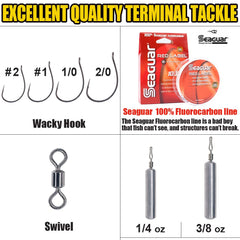 Fluorocarbon line and swivel components for drop shot rig