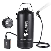 DR.PREPARE portable shower bag setup enables quick outdoor rinses on camping trips.