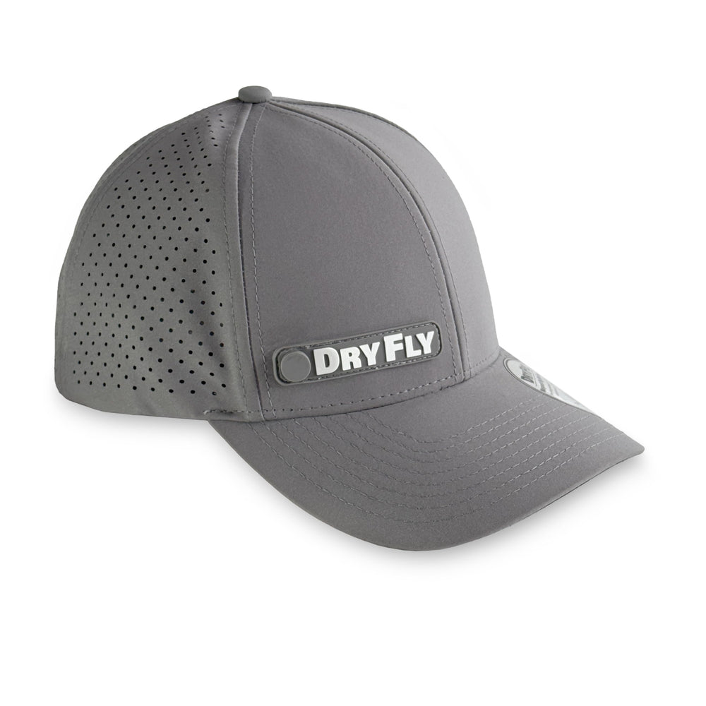 Dry Fly cap front view in Adams Gray