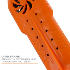 DRYGUY Travel Dry DX front fan draws air for faster drying.