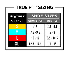 Drymax Cycle socks showing anti-blister system in white