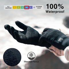 DRYMILE Alpine waterproof gloves side view highlighting waterproof exterior for winter protection and dexterity.