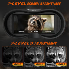 Dsoon night vision goggles-infrared-850nm-illuminator enhances visibility in total darkness.