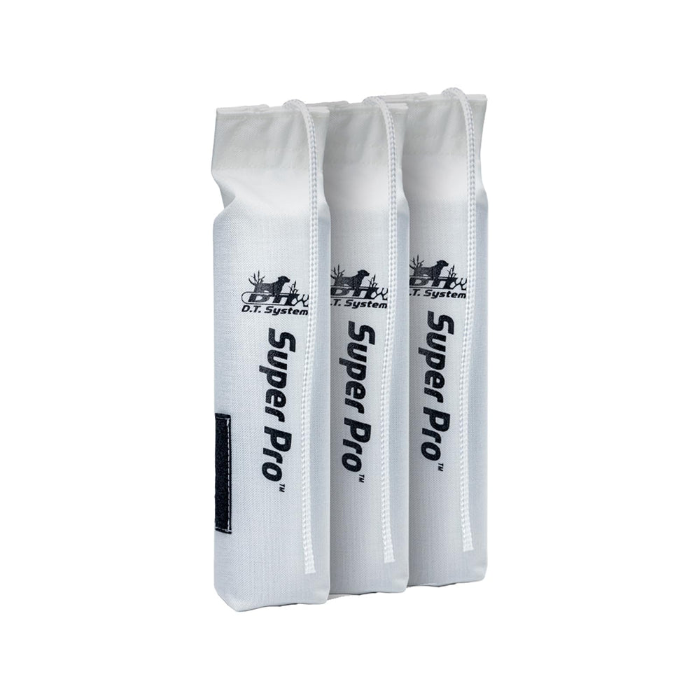 DT Systems Cordura dummy in bright white, large size, designed for durable long-range retrieves