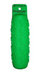 DT Systems soft-mouth trainer large green dummy held gently for controlled retrieves
