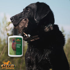 DT Systems scent-dummy-coating prepares realistic scent trails for retriever training.
