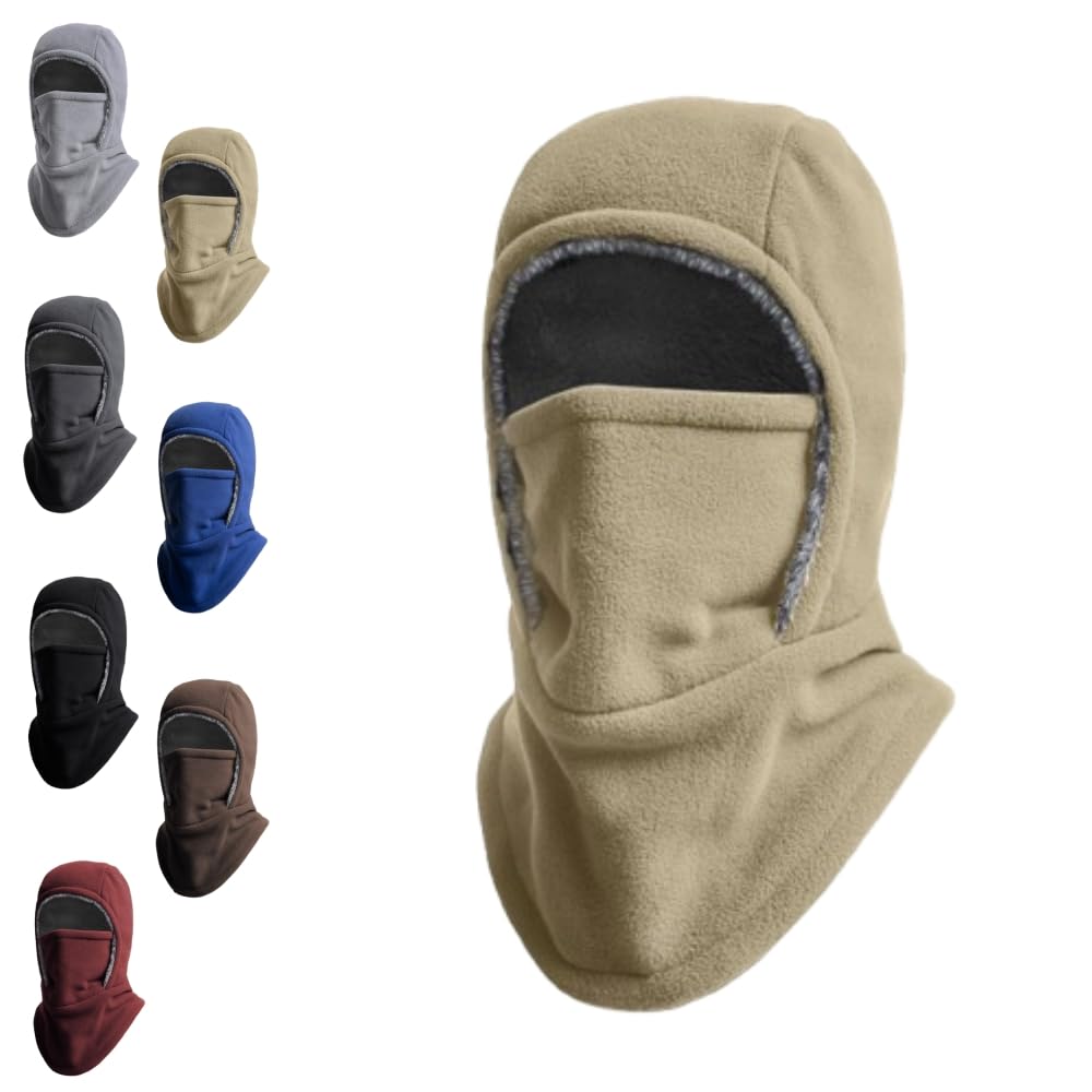DTVKTZ Winter Warmth balaclava front view blocks wind for outdoor adventures.
