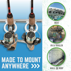 DU-BRO Trac-A-Rod storage shows six-rod capacity for quick access.