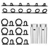 DU-BRO Trac-A-Rod wall-mounted storage keeps six rods within easy reach.