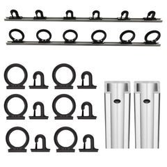 DU-BRO Trac-A-Rod wall-mounted storage keeps six rods within easy reach.