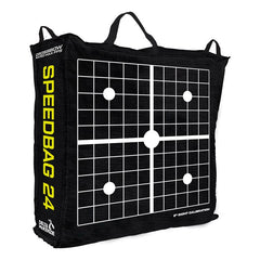 Back view of Delta McKenzie Speedbag 24 Archery Target showing dual-sided design and carrying loops