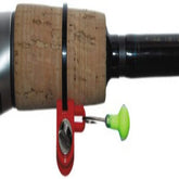 DU-BRO Fishing E/Z Adjust Drop Back Release mounted on rod for open-bail setups