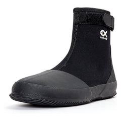 Duck & Fish neoprene flat wading shoe front view with 5 mm neoprene upper for warmth