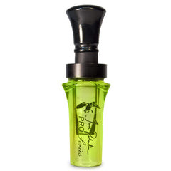 Duck Commander Jase Robertson Pro Series Duck Call in chartreuse acrylic for authentic mallard hen sound.