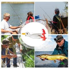 Duck Fishing Lure uses durable PVC and carbon steel for tough conditions.