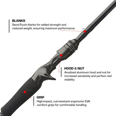 Duckett Silhouette carbon reel seat enables direct blank contact and feedback