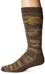 Ducks Unlimited tall merino camo boot sock with full cushioning for all-day comfort.