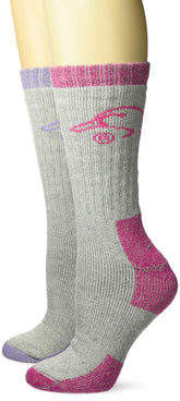 Ducks Unlimited women's heavyweight boot socks in lilac, full cushion for warmth during outdoor wear