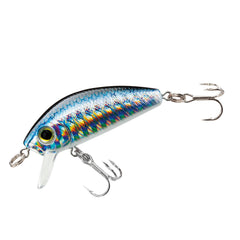 Duel F1166-M102 L-Minnow blue-black 33mm in action for depth control.