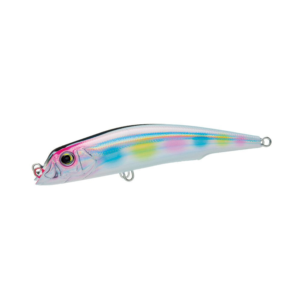 Duel Mag Darter lure floating in candy color ready for long casts and wide water coverage