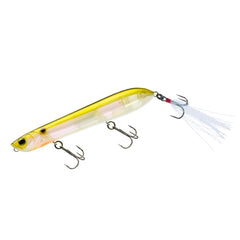 Duel Yo-Zuri 3DB Pencil Popper Ghost Pearl Shad front view highlights reflective prism lure