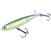 Duel YO-ZURI 3DB Prop Lure, 90mm matte ghost sexy shad, boosts topwater visibility and casting distance.