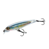 Yo-Zuri 3DS Minnow front view with holographic ghost shad finish for versatile fishing