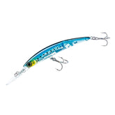 Duel Yo-Zuri Crystal 3D Minnow Deep Diver Sardine lure shown for long casts