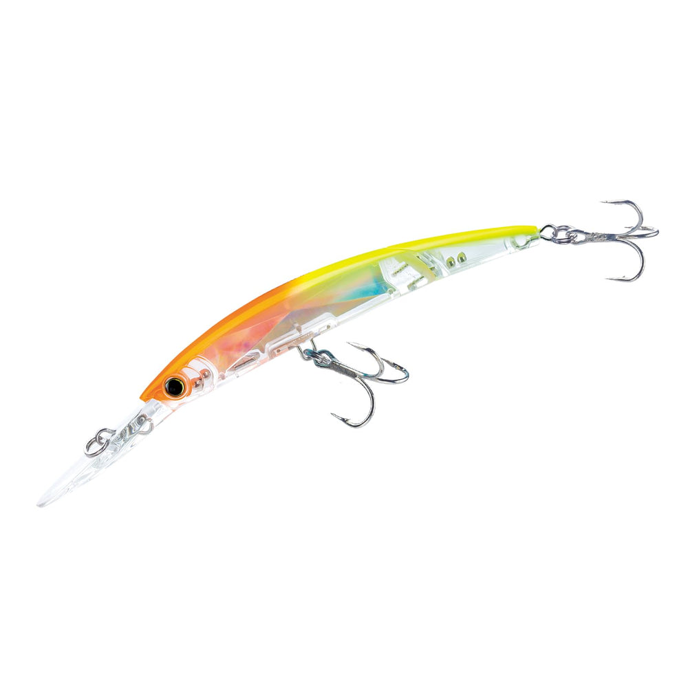 Duel Yo-Zuri Crystal 3D Minnow deep diver orange yellow with vivid prism reflections for deep water