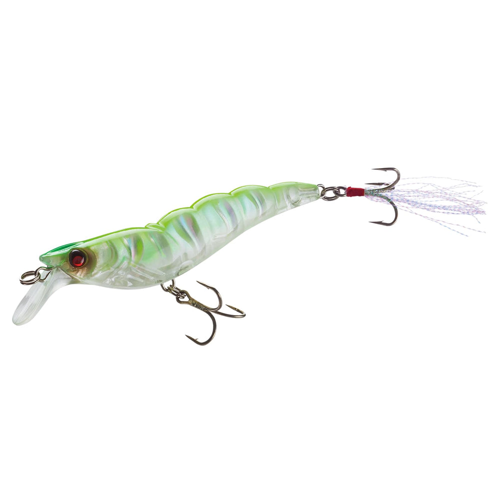 Duel Yo-Zuri Crystal 3D Shrimp body with lifelike shrimp profile.