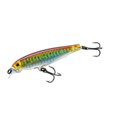 Duel Yo-Zuri F1135 3DS Minnow in holographic peanut bunker pattern for enticing strikes in clear water.