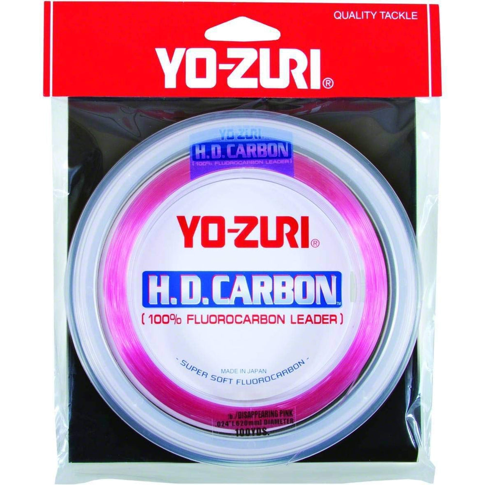 Duel Yo-Zuri HD fluorocarbon leader with pink tint for near-invisible camouflage and sharper hookups.