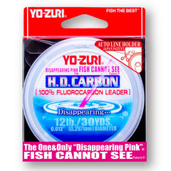Duel Yo-Zuri HD leader in pink tint offers near invisibility in water.