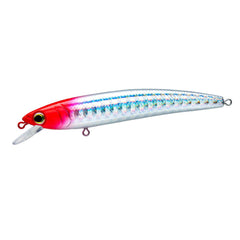 Duel Yo-Zuri Pins Minnow Red Head 70mm lure for versatile freshwater casting