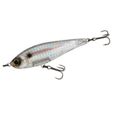 Yo-Zuri R1447 Prism Ghost Shad front view highlights the 3D prism finish for added reflection.